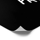 Pawfee Break Funny Cat Coffee Pun Dark BG Poster (Hoek)