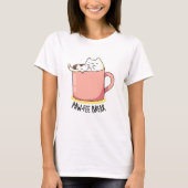 Pawfee Break Grappige Kat Koffie Pun T-shirt (Voorkant)