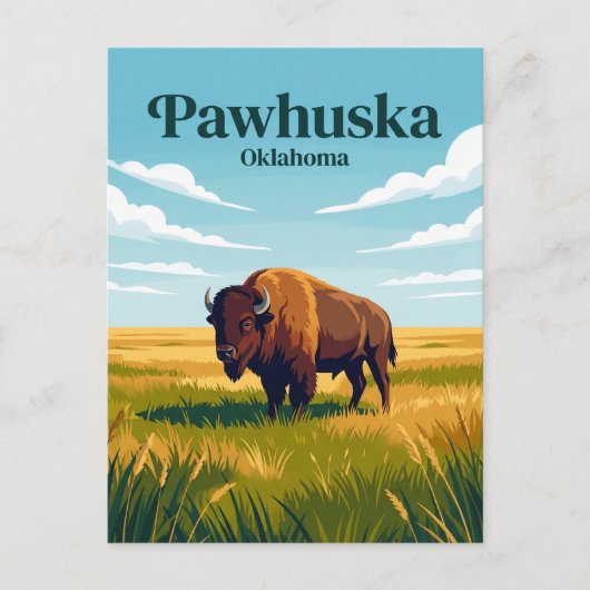 Pawhuska Oklahoma Briefkaart (Voorkant)