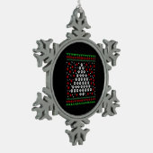Pawkerstmis Tin Sneeuwvlok Ornament (Links)