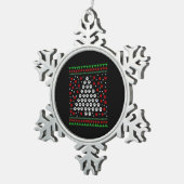 Pawkerstmis Tin Sneeuwvlok Ornament (Rechts)