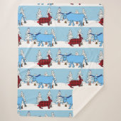 Pawl en Babe kerstdeken Sherpa Deken (Voorkant)