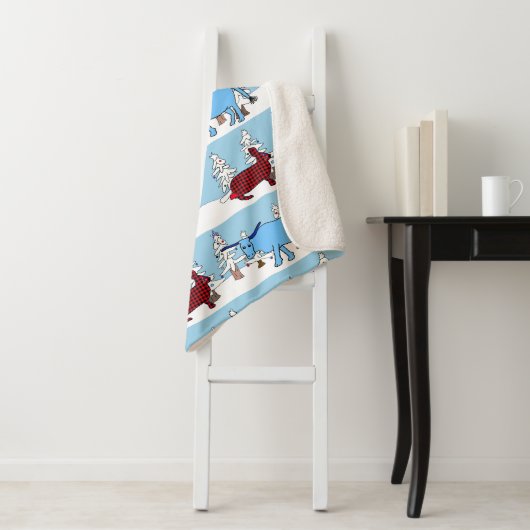 Pawl en Babe kerstdeken Sherpa Deken (In situ)