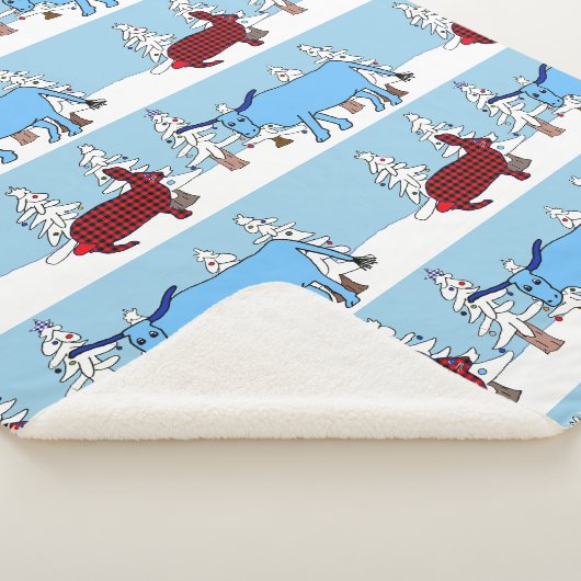 Pawl en Babe kerstdeken Sherpa Deken (3/4)