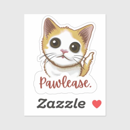 Pawlease Kat Sticker – Mooie Ogen, Max Schuldgevoe (Vel)