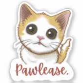 Pawlease Kat Sticker – Mooie Ogen, Max Schuldgevoe (Voorkant)