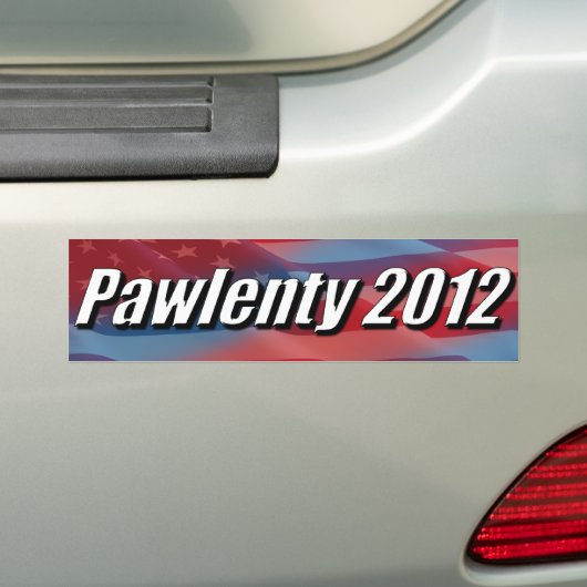 Pawlenty 2012 bumpersticker (Op auto)