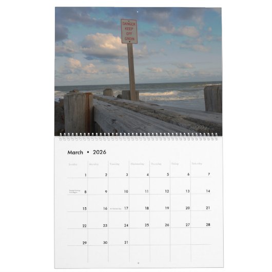 Pawley Island Large Wall Calendar Design 2 Kalender (Mar 2026)