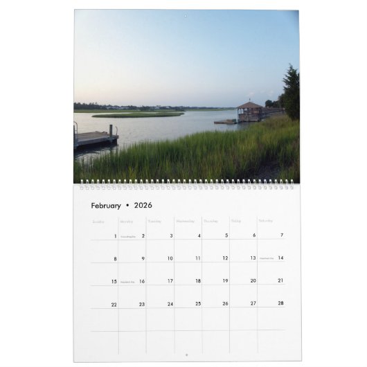 Pawley Island Large Wall Calendar Design 2 Kalender (Feb 2026)