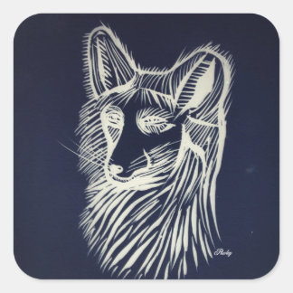 Pawley Night Fox sticker
