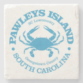 Pawleys Island (krab) Stenen Onderzetter (Voorkant)