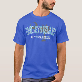 Pawleys Island South Carolina Palmetto Kustblauw T-shirt
