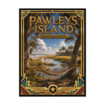 Pawleys Island South Carolina Vintage Art Deco