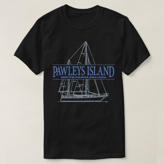 Pawleys Island South Olina zeilsouvenir T-shirt (Design voorkant)