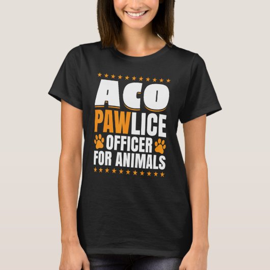 Pawlice Officer for Animals Control Office T-shirt (Voorkant)