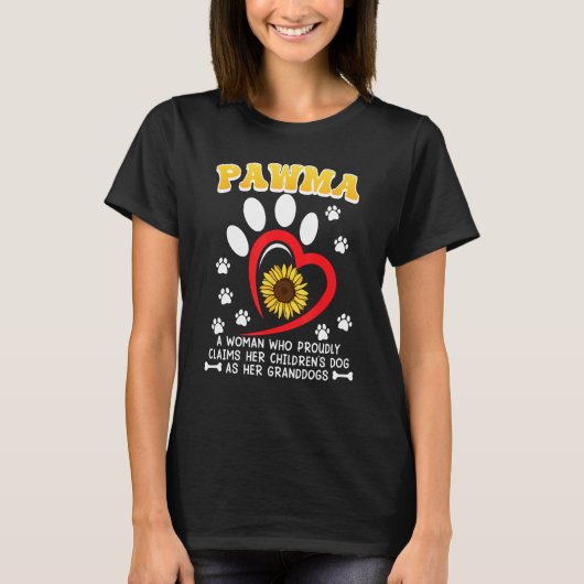 PAWMA Hond Oma Hond Liefde Hond Eigenaar Doggie Om T-shirt (Voorkant)
