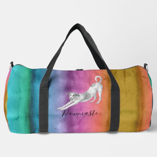 Pawmaste Dog Yoga Large Duffel Bag Plunjezak (Voorkant)