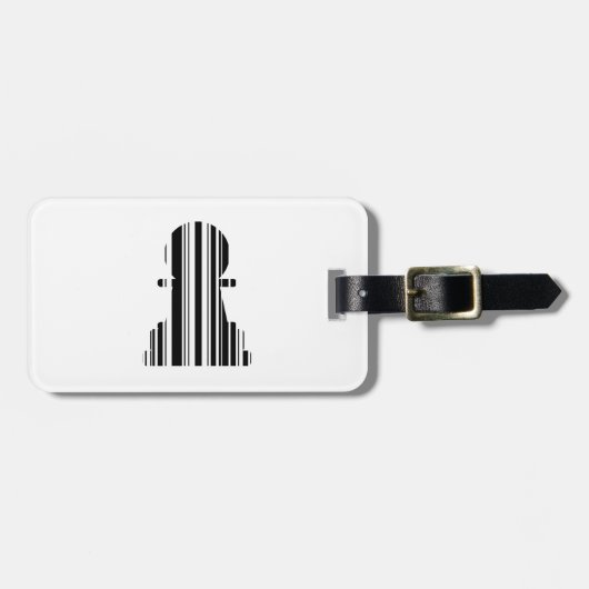 PAWN BAR CODE Schaakstuk Patroonontwerp Bagagelabel (Voorkant horizontaal)
