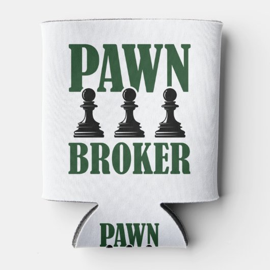 Pawn Broker Funny Chess Piece Player Game Lover Blikjeskoeler (Voorkant)