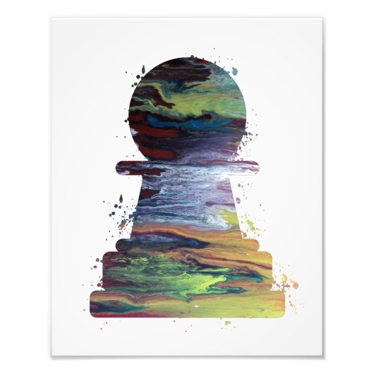 Pawn - Chess - Art Foto Afdruk (Voorkant)
