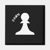 Pawn Chess Piece Magneet (Voorkant)