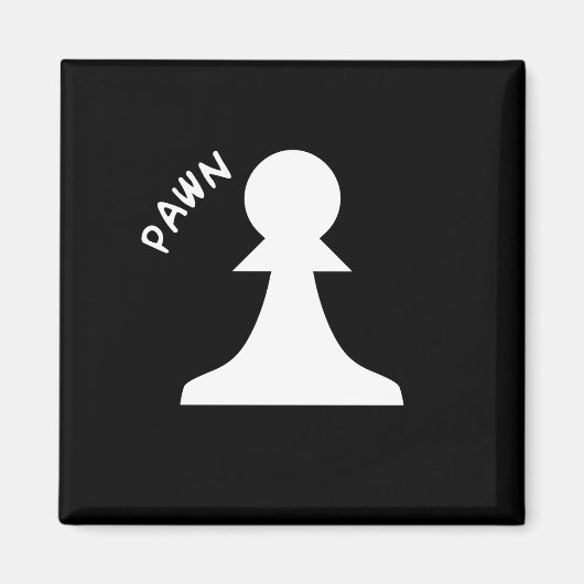 Pawn Chess Piece Magneet (Voorkant)