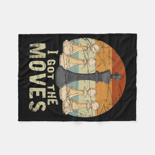 Pawn King Chess Figuur Chessmen Gift Chess Fleece Deken (Voorkant (Horizontaal))