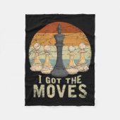 Pawn King Chess Figuur Chessmen Gift Chess Fleece Deken (Voorkant)