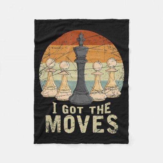 Pawn King Chess Figuur Chessmen Gift Chess Fleece Deken (Voorkant)