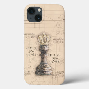 Pawn King / Queen, ouderwetse  kunst. Cadeau Case-Mate iPhone Case