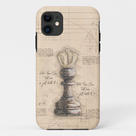 Pawn King / Queen, ouderwetse  kunst. Cadeau Case-Mate iPhone Case (Achterkant)