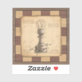 "Pawn King / Queen"  schaakbordspeler cadeau Sticker (Vel)