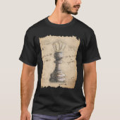 Pawn King / Queen,  schets kunst. Cadeau T-shirt (Voorkant)