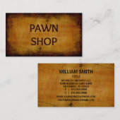 Pawn Shop Antiek geborsteld Visitekaartje (Voorkant / Achterkant)