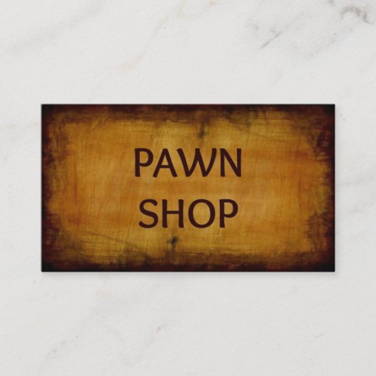 Pawn Shop Antiek geborsteld Visitekaartje (Voorkant)