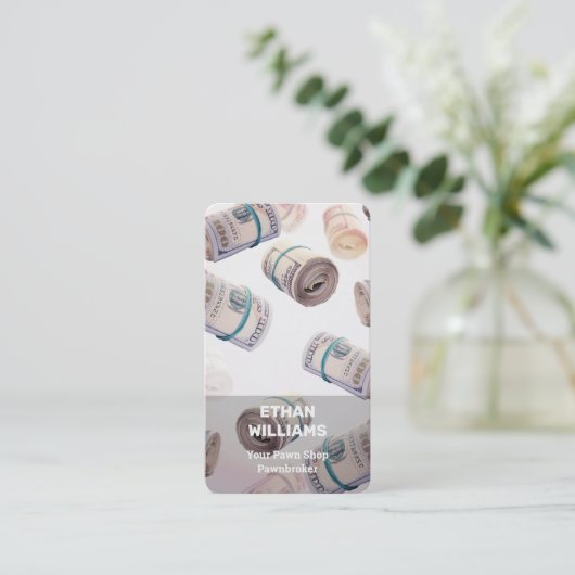 Pawn Shop-makelaar Visitekaartje (Staand voorkant)