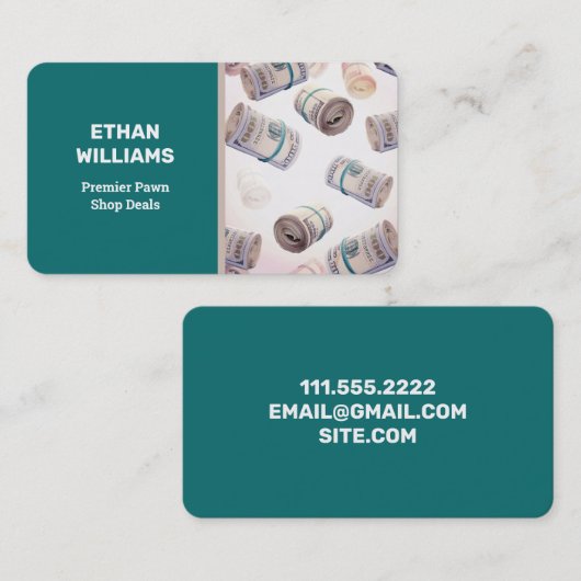 Pawn Shop-makelaar Visitekaartje (Voorkant / Achterkant)