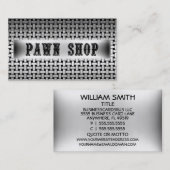 Pawn Shop Metal Look Visitekaartje (Voorkant / Achterkant)