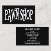 Pawn Shop Zwart-wit Visitekaartje (Voorkant / Achterkant)