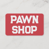 Pawnbroker Pawn Shop Rood Visitekaartje (Voorkant)