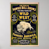 Pawnee Bill Shows Wild West Poster (Voorkant)