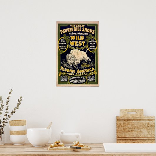 Pawnee Bill Shows Wild West Poster (Keuken)