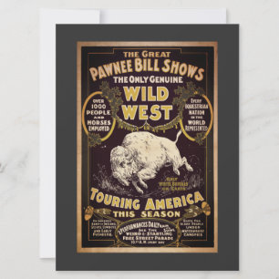 Pawnee Bill Wild West Show Flat Kaart