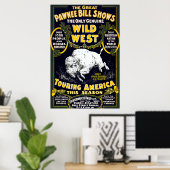 Pawnee Bill Wild West White Buffalo Poster (Thuiskantoor)