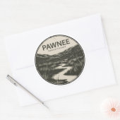 Pawnee National Grassland Colorado Stream Ronde Sticker (Envelop)