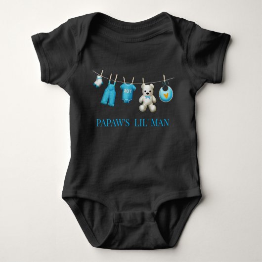 Pawpa's Lil' Man Romper (Voorkant)