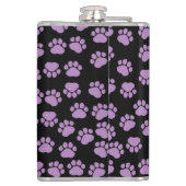 Pawpatroon, Paarse poten, honden, dierenpoten Heupfles (Achterkant)