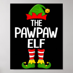 Pawpaw Elf Kerstmis Matching Family Elf Squad Kers Poster