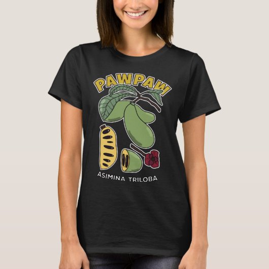 Pawpaw fruitboom Asimina Triloba T-shirt (Voorkant)