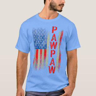 PawPaw Gift America-vlag voor mannen Vaderdag T-shirt